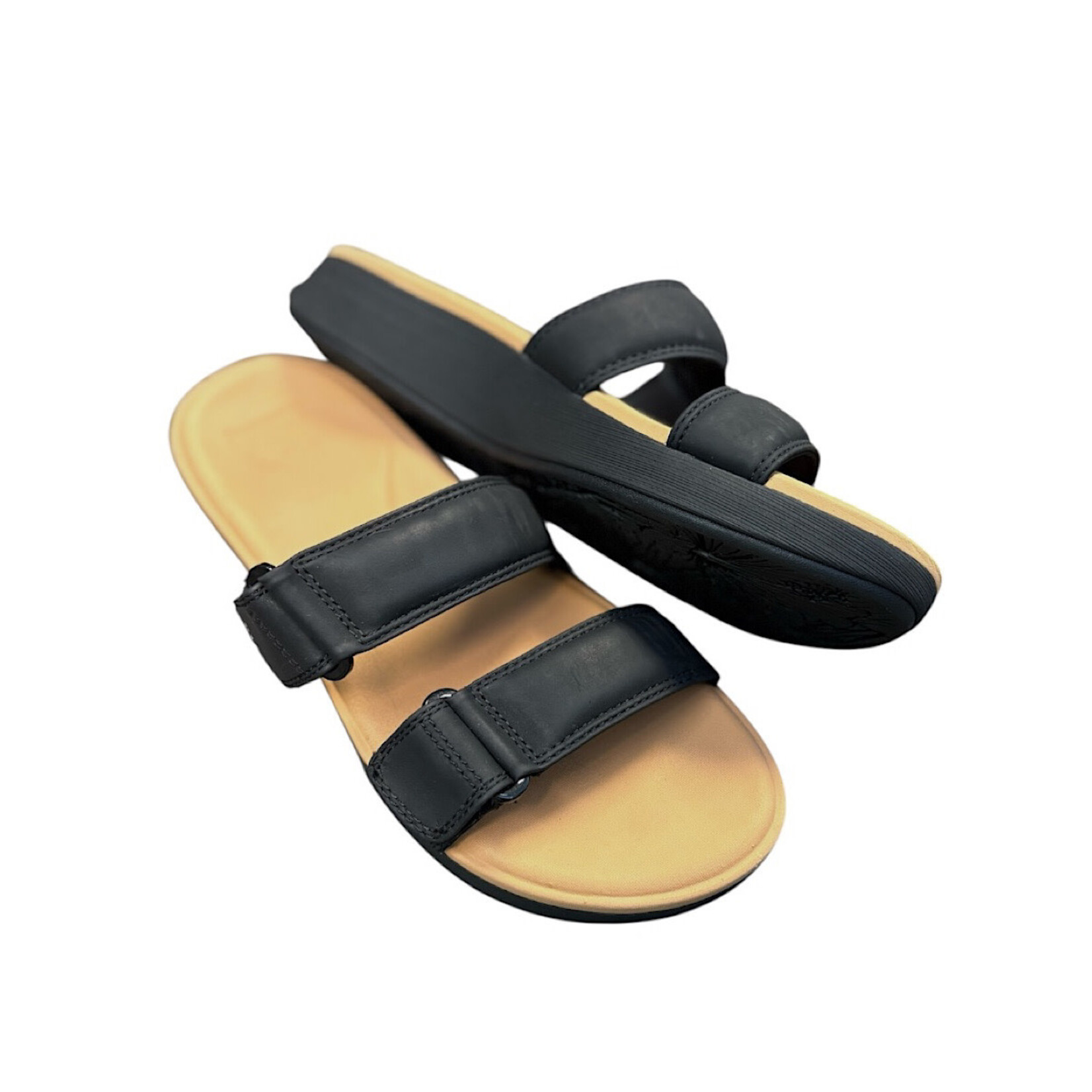 Reef Cushion Cloud Roa Women Size 9 Slide Sandals with Adjustable Straps Black -RF