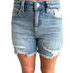 CMH1062 Medium Blue High Rise Shorts