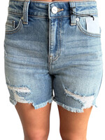 CMH1062 Medium Blue High Rise Shorts