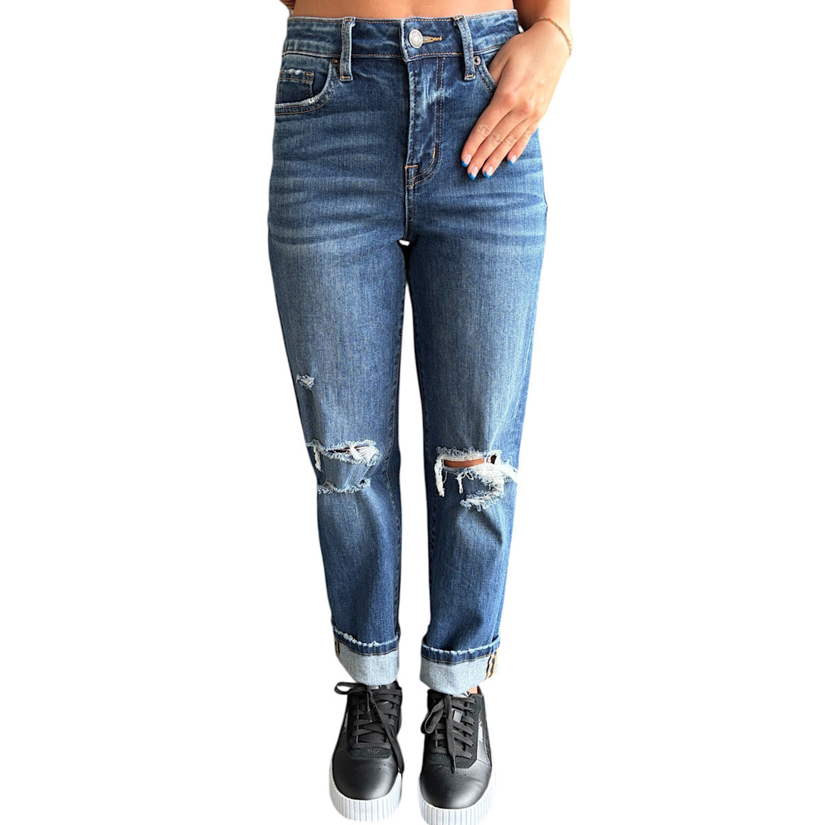 Mica Denim MICA MDP-T508 Dark Wash Dad Jean Size 25-RF