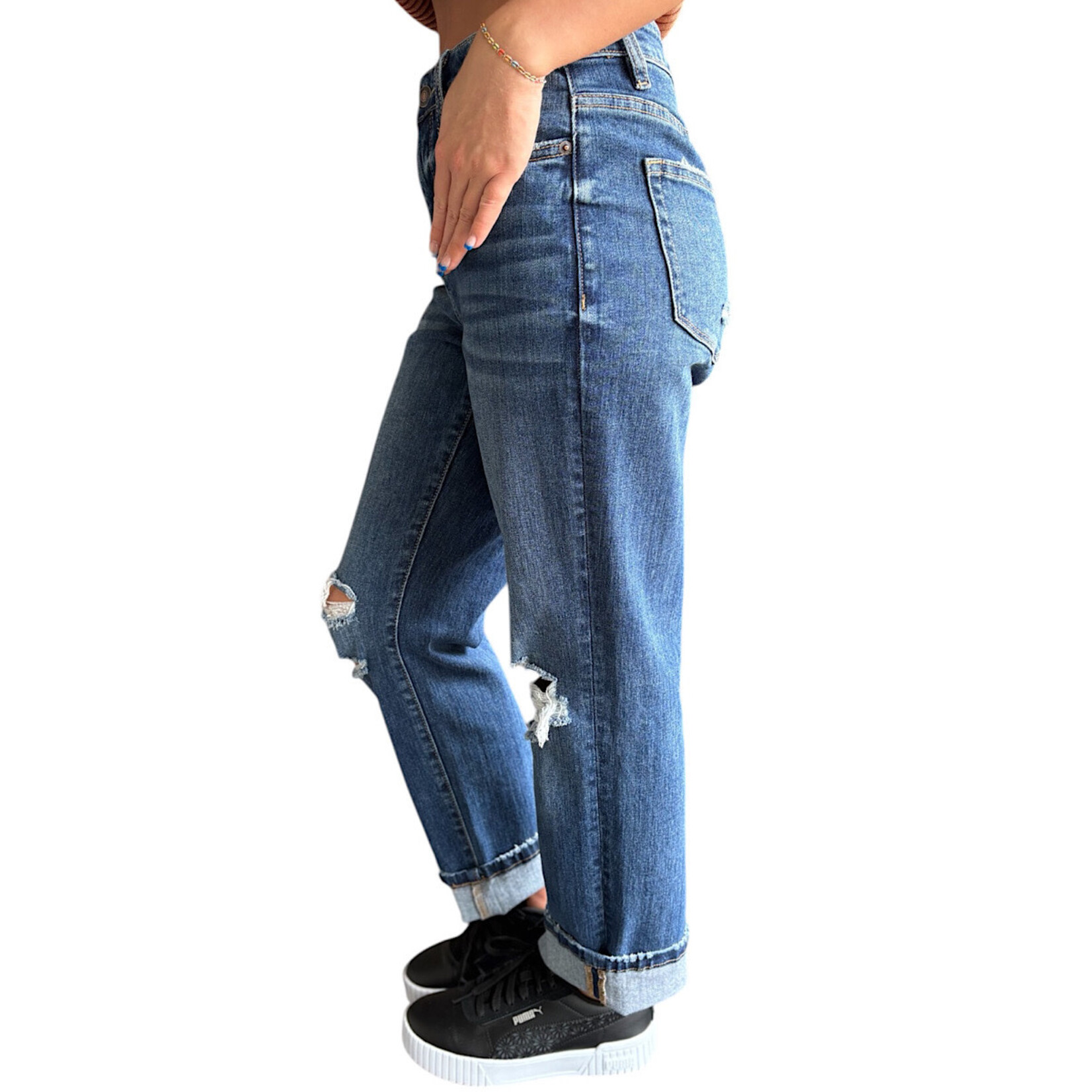 Mica Denim MICA MDP-T508 Dark Wash Dad Jean Size 25-RF