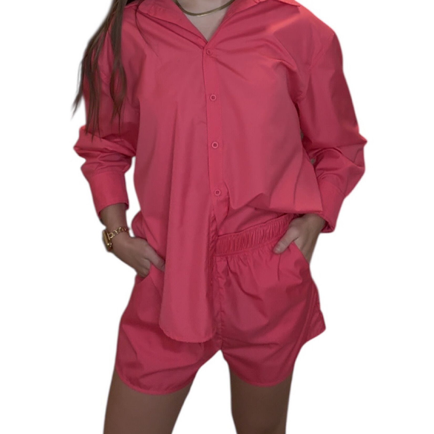 High Rise Side Slit Shorts