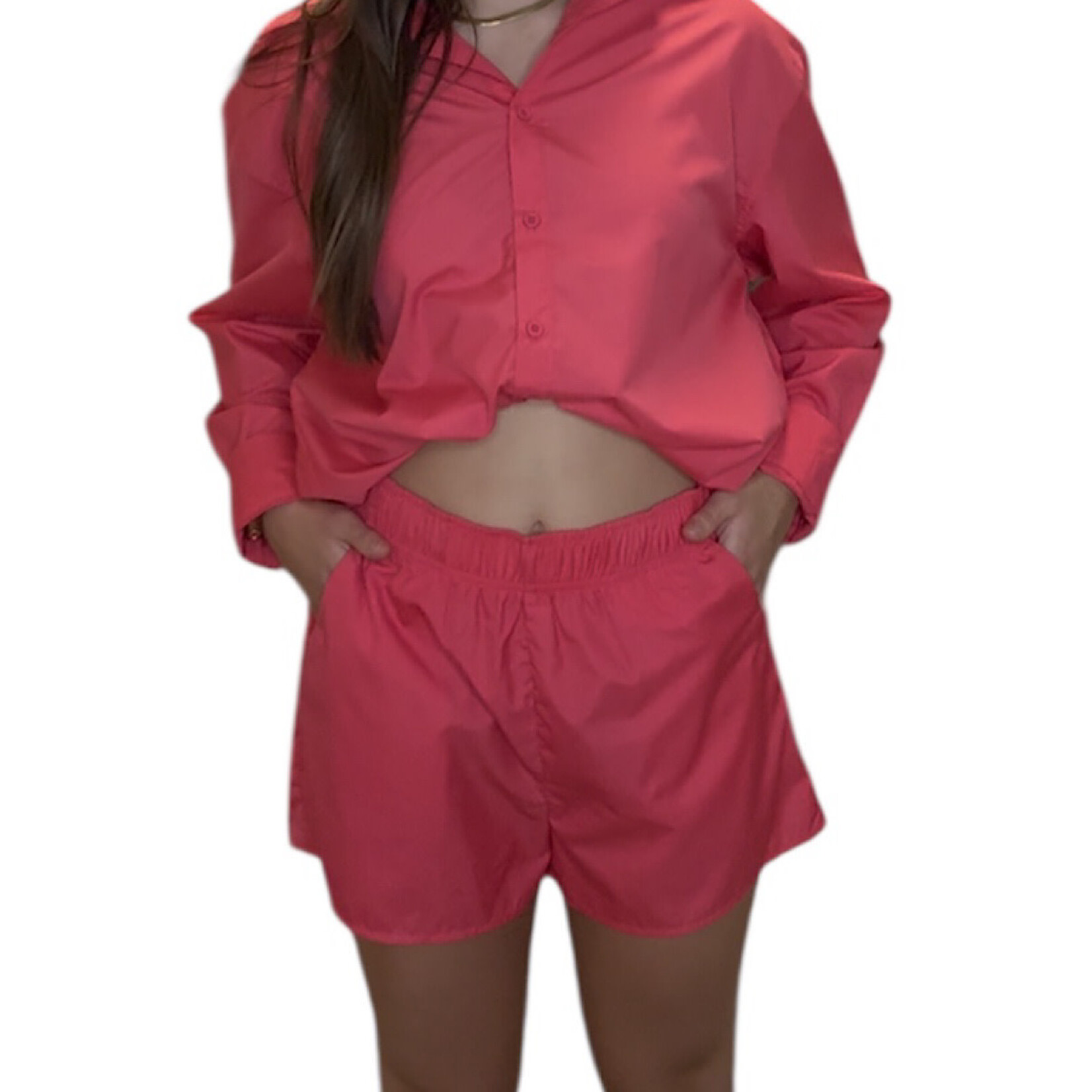 High Rise Side Slit Shorts