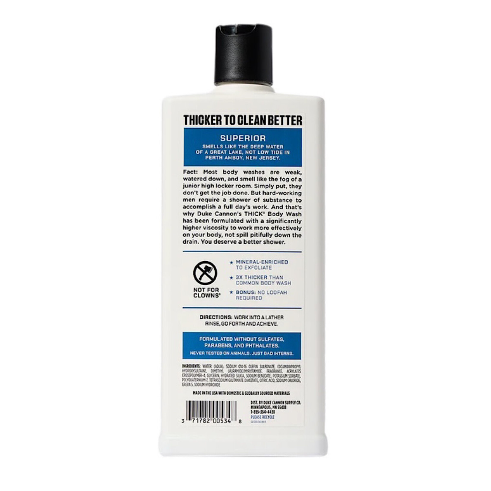 Duke Cannon Duke Cannon Thick Body Wash - Superior 18 oz