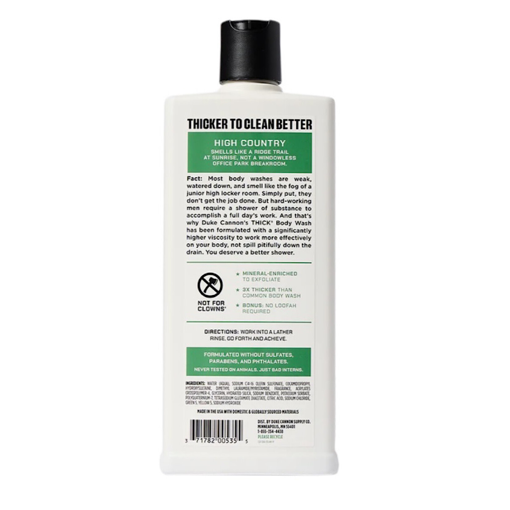 Duke Cannon Duke Cannon Thick Body Wash - High Country 18 oz