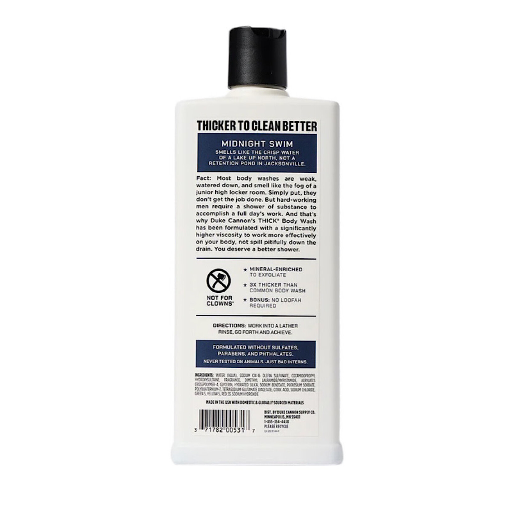 Duke Cannon Duke Cannon Thick Body Wash-Midnight Swim 18 oz