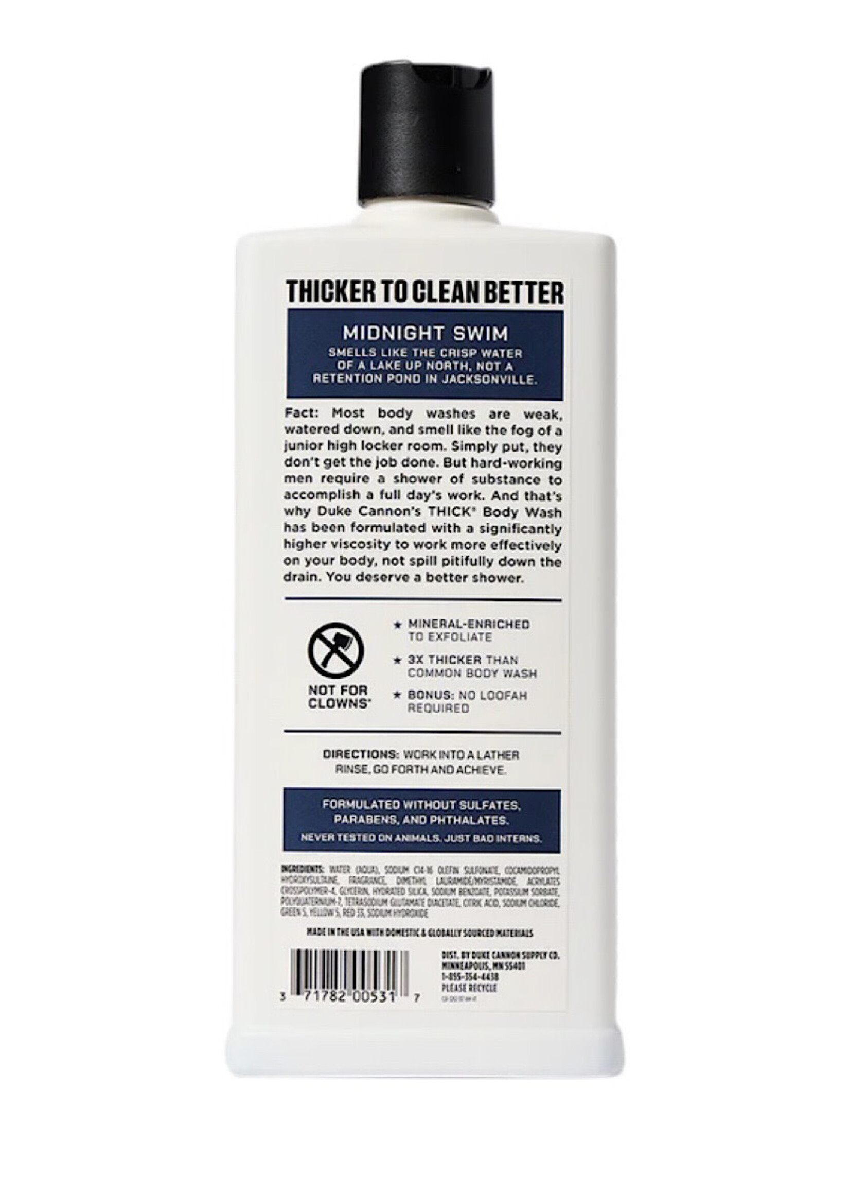 Duke Cannon Duke Cannon Thick Body Wash-Midnight Swim 18 oz