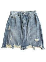KanCan Denim Skirt with Distressing Size Small-RF