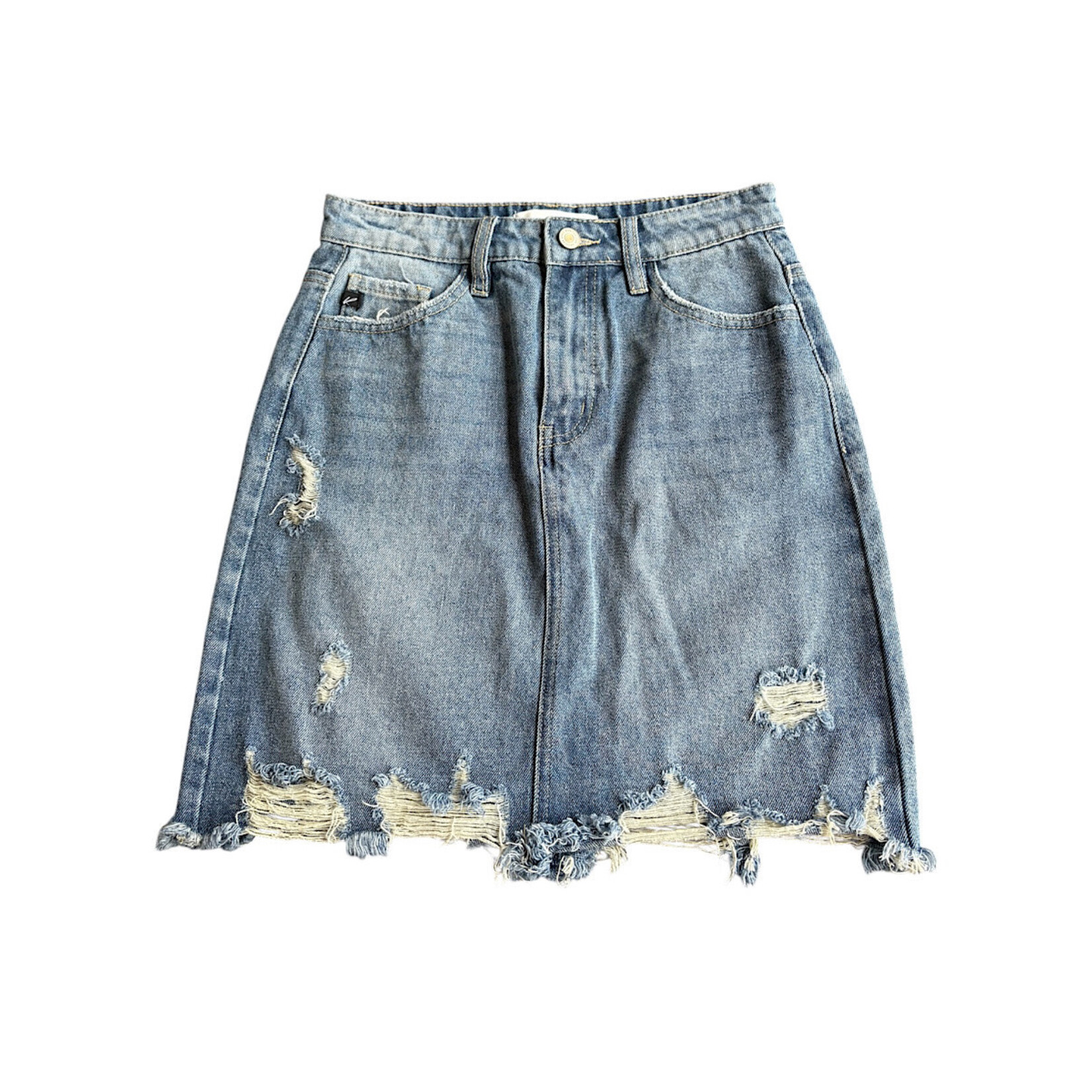 KanCan Denim Skirt with Distressing Size Small-RF
