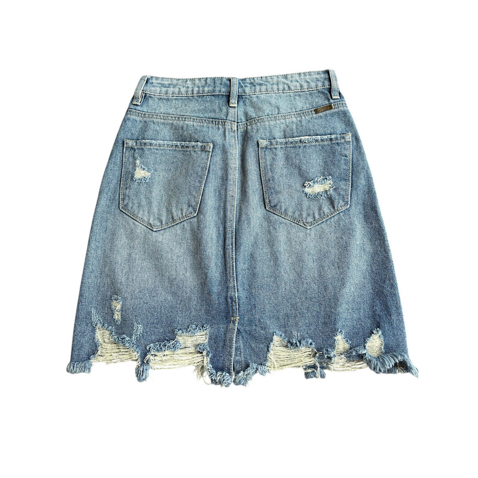 KanCan Denim Skirt with Distressing Size Small-RF