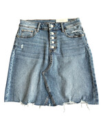 Button Fly Denim Skirt Size 4 NWT -RF