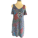 MSK Multi Color Mixed Print Mini Dress Size Medium-RF