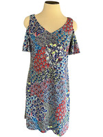 MSK Multi Color Mixed Print Mini Dress Size Medium-RF