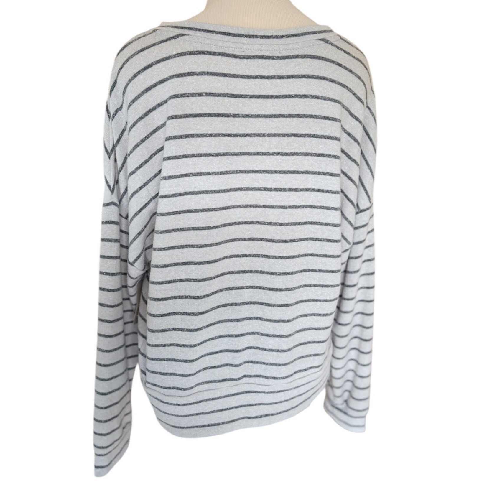 Z Supply Z Supply Light Heather Gray Striped Skimmer Weekender Size M-RF