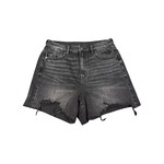 American Eagle Black Wash Distressed Denim Shorts Size 4-RF