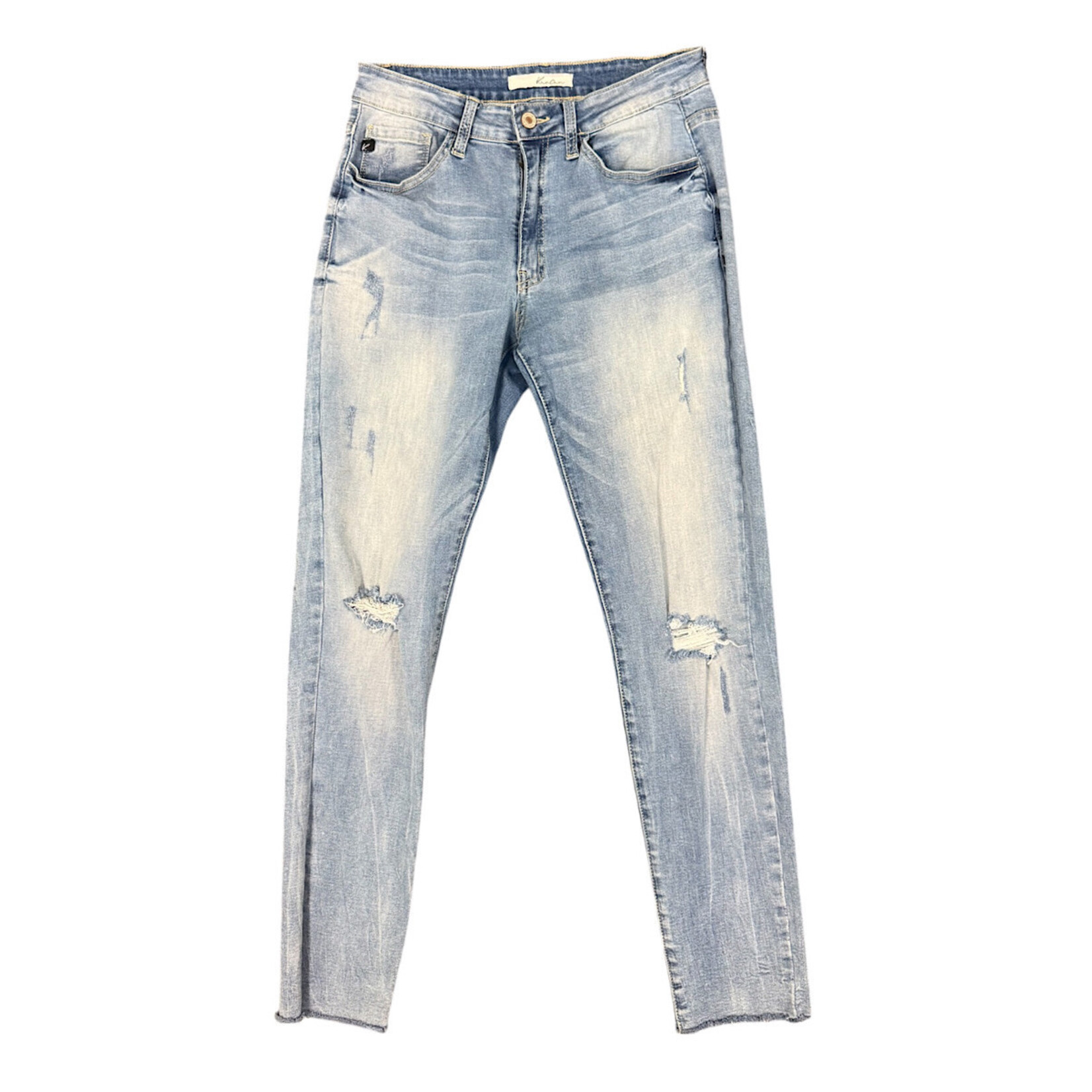 KanCan VBK1178A  Light Wash Distressed Skinny Fit Jeans Size 29-RF