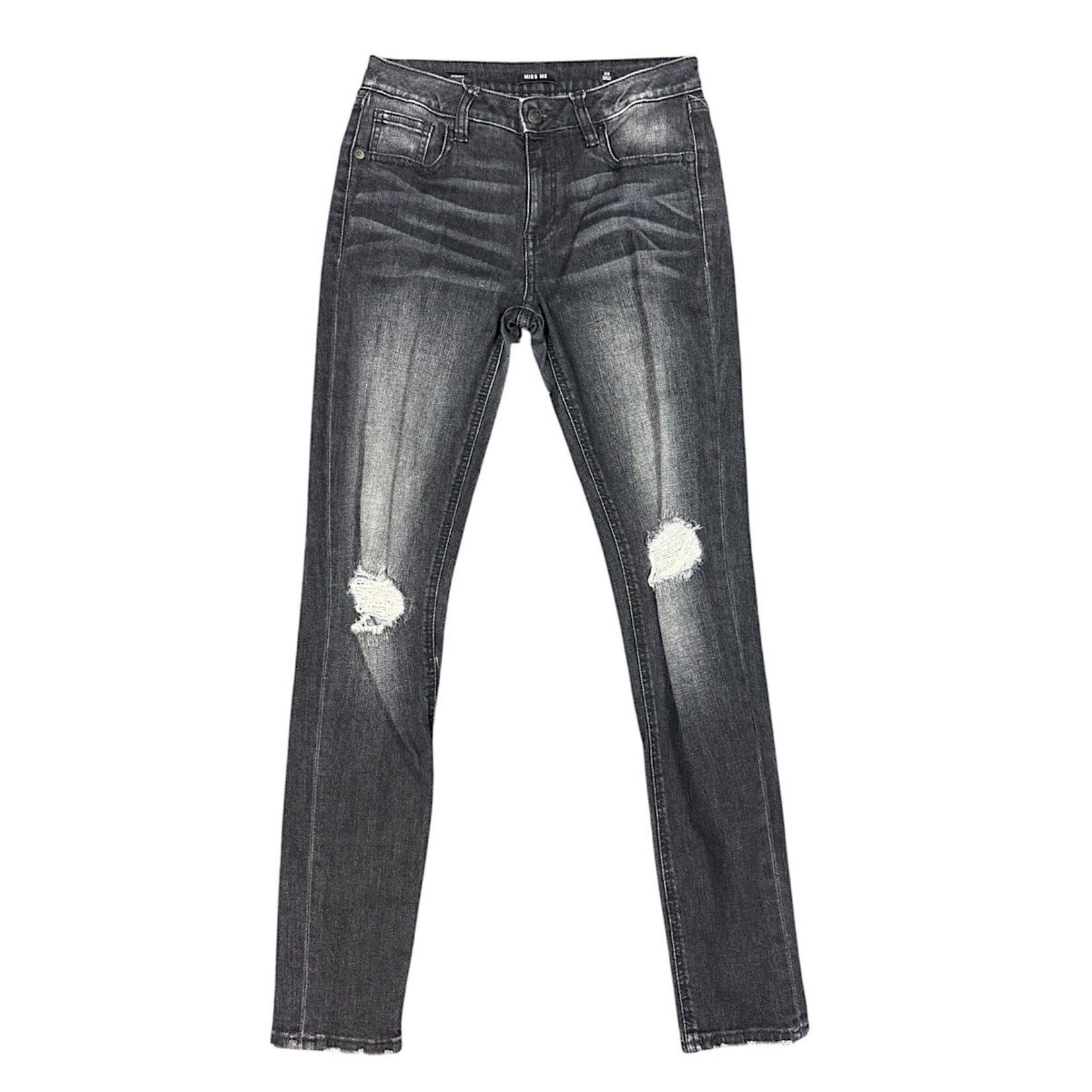 MISS ME M1001S45 Black Distressed Skinny Fit Jeans Size 26-RF