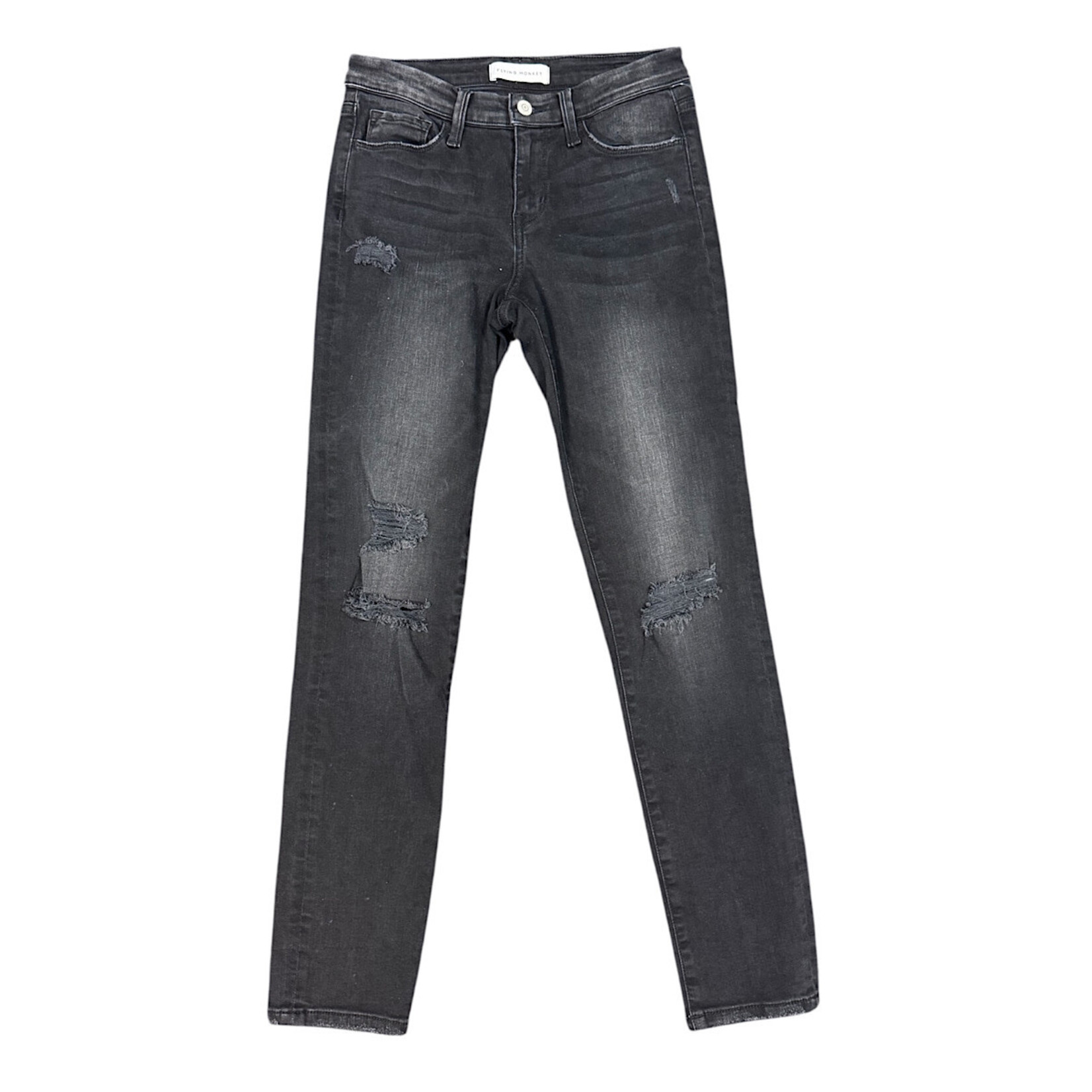 Flying Monkey Y2633 Black Distressed Skinny Fit Jeans Size 25-RF