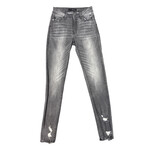 KanCan KC7266GD Charcoal Washed Distressed Skinny Fit Jeans Size 25-RF