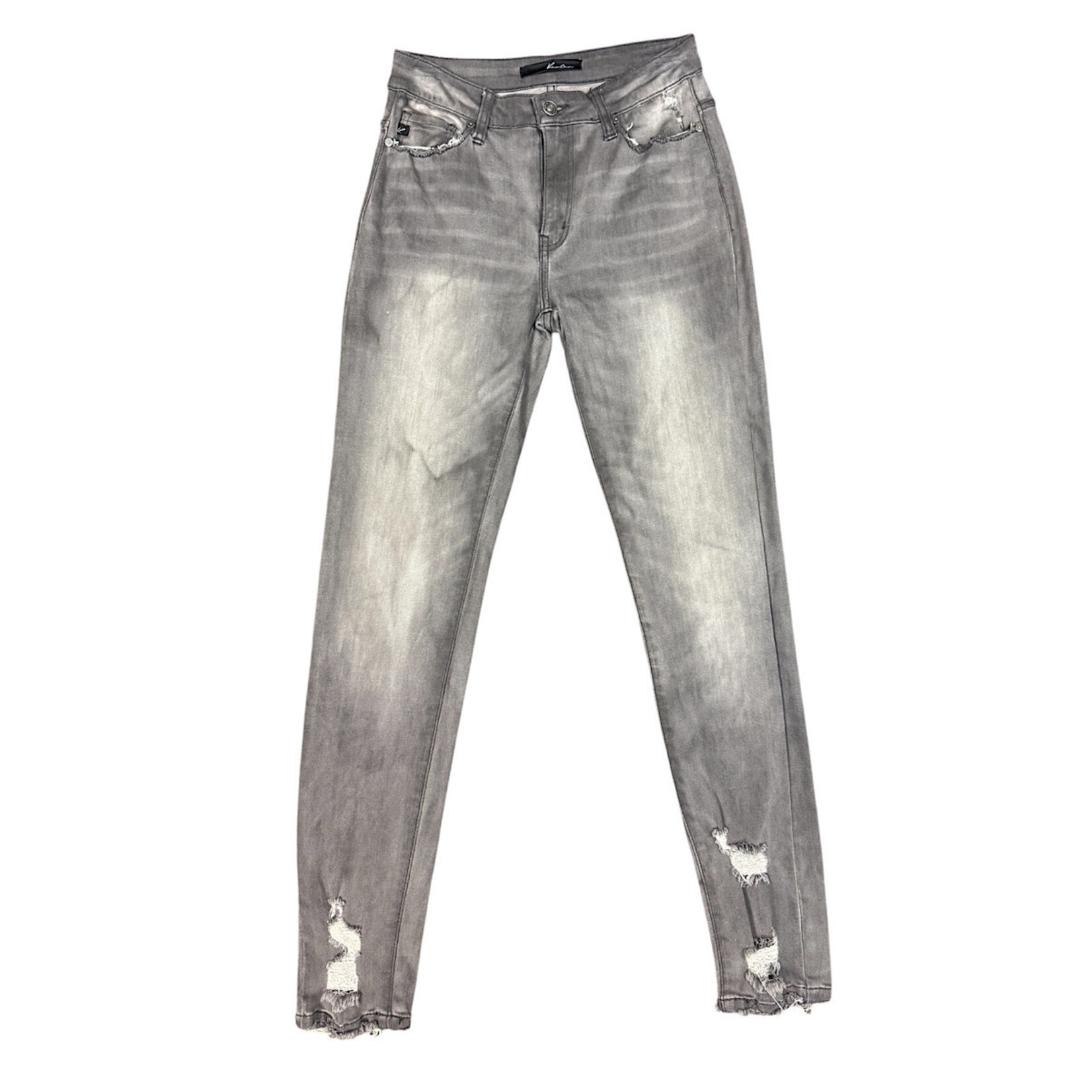 KanCan KC7266GM Grey Washed Skinny Fit Jeans Size 5/26-RF
