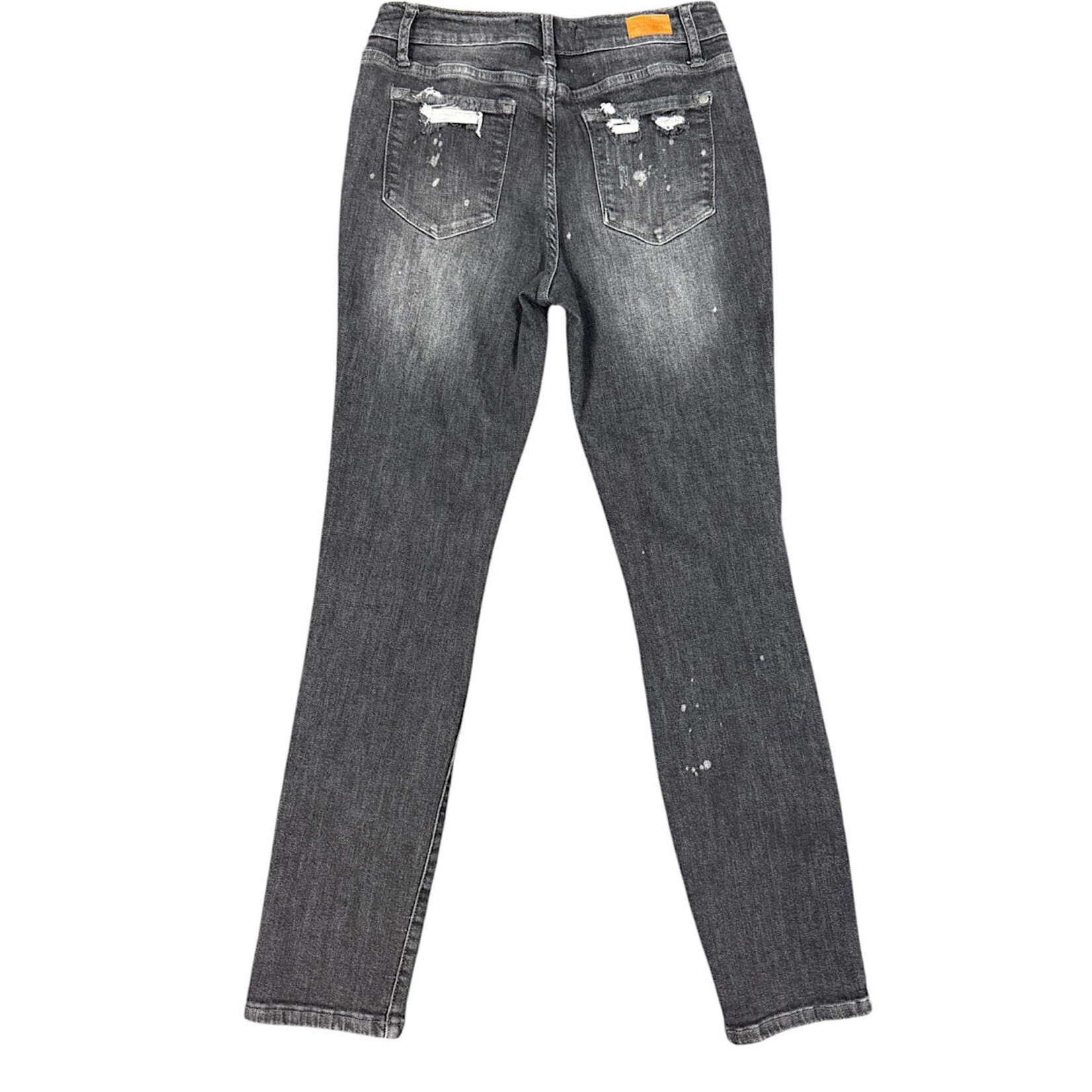Judy Blue Judy Blue JB8867 Charcoal Wash Distressed Boyfriend Fit Jeans Size 7/28-RF