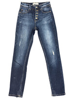KanCan KC9249D Dark Wash Distress Skinny Fit Jeans Size 3/25-RF