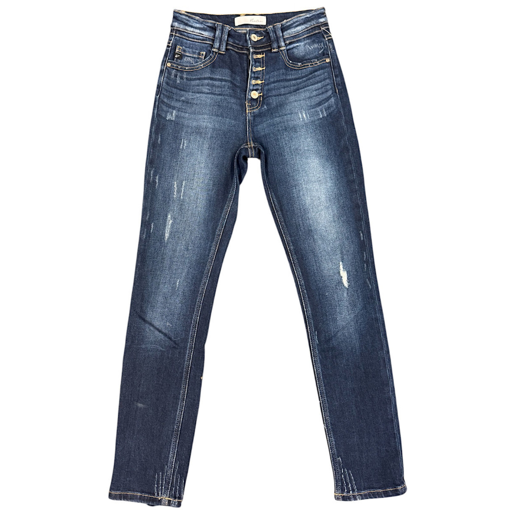 KanCan KC9249D Dark Wash Distress Skinny Fit Jeans Size 3/25-RF