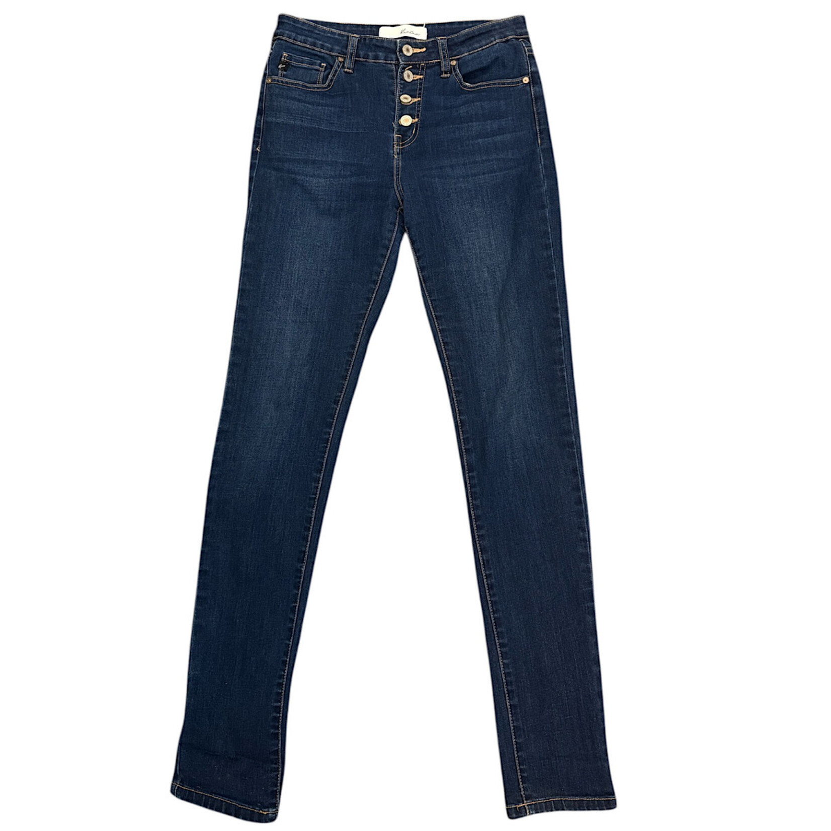 KanCan KC7301D Dark Wash Button Fly Skinny Fit Jeans Size 7/27-RF