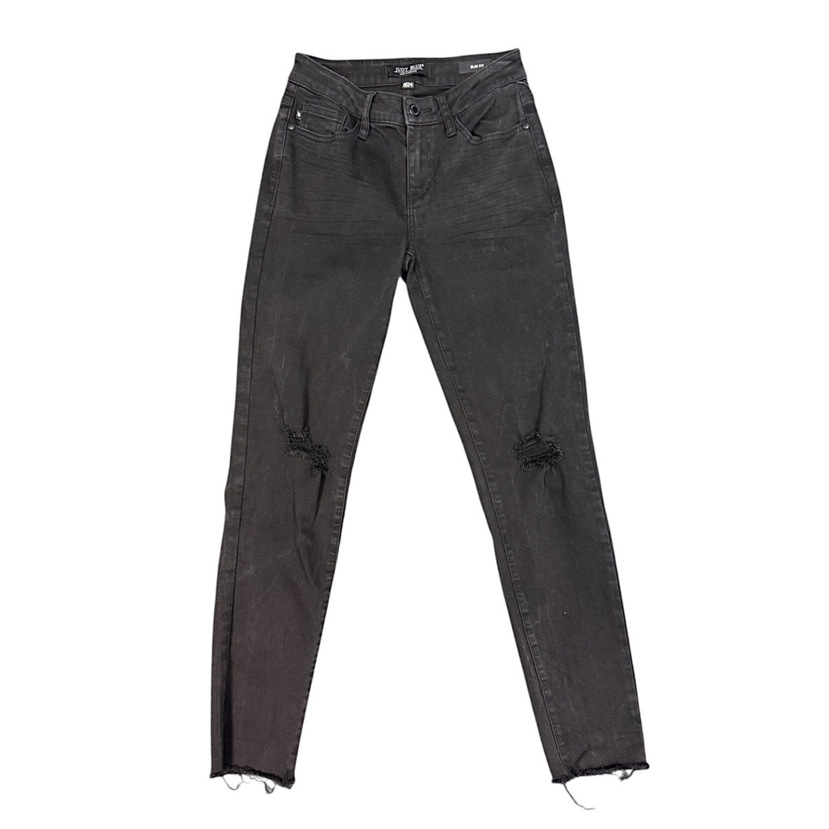 Judy Blue Judy Blue JB88137 Black Distressed Slim Fit Jeans Size 0/24-RF