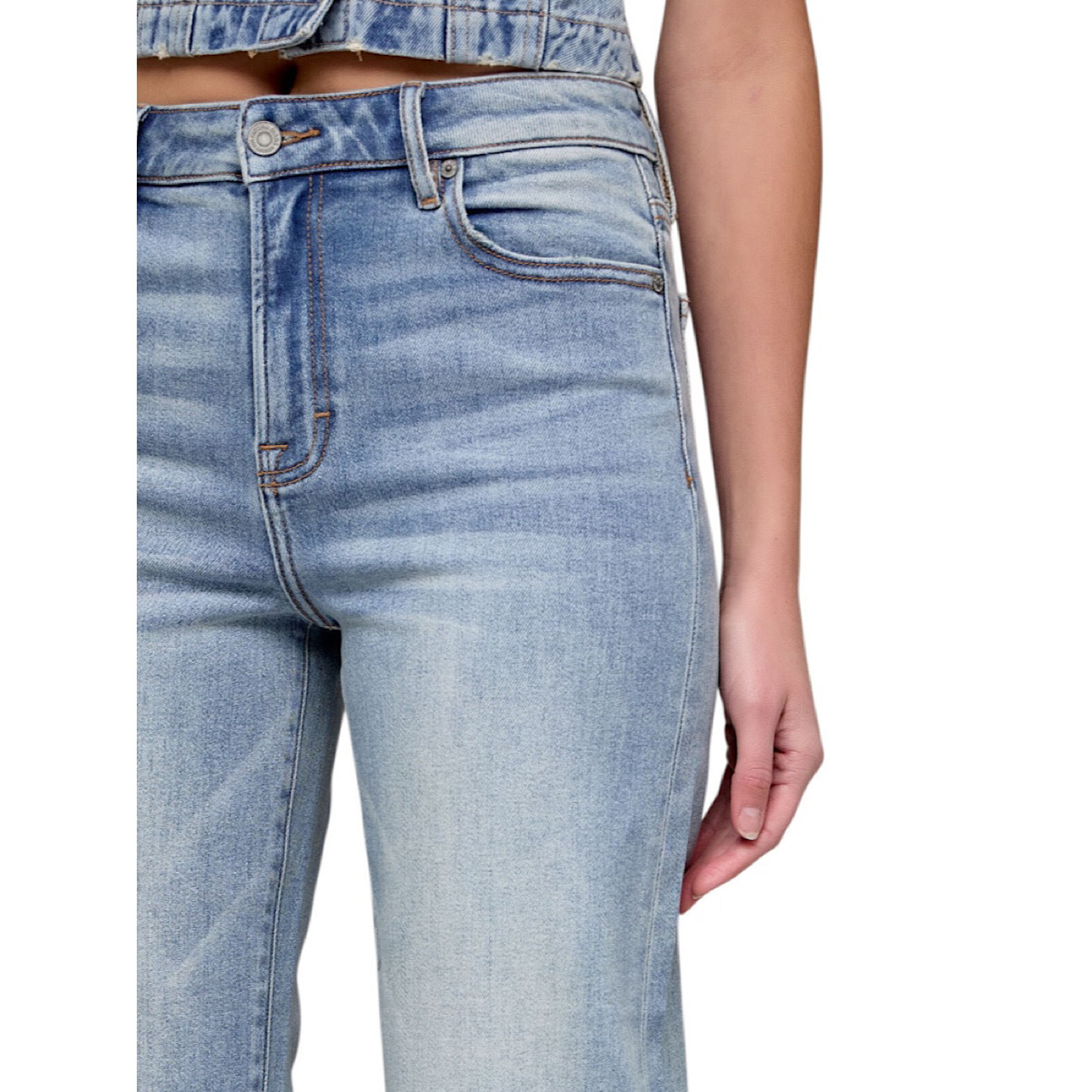 Hidden HD1725WSC-VT Vintage Ella High Rise Wide Straight with 4" Wide Cuff