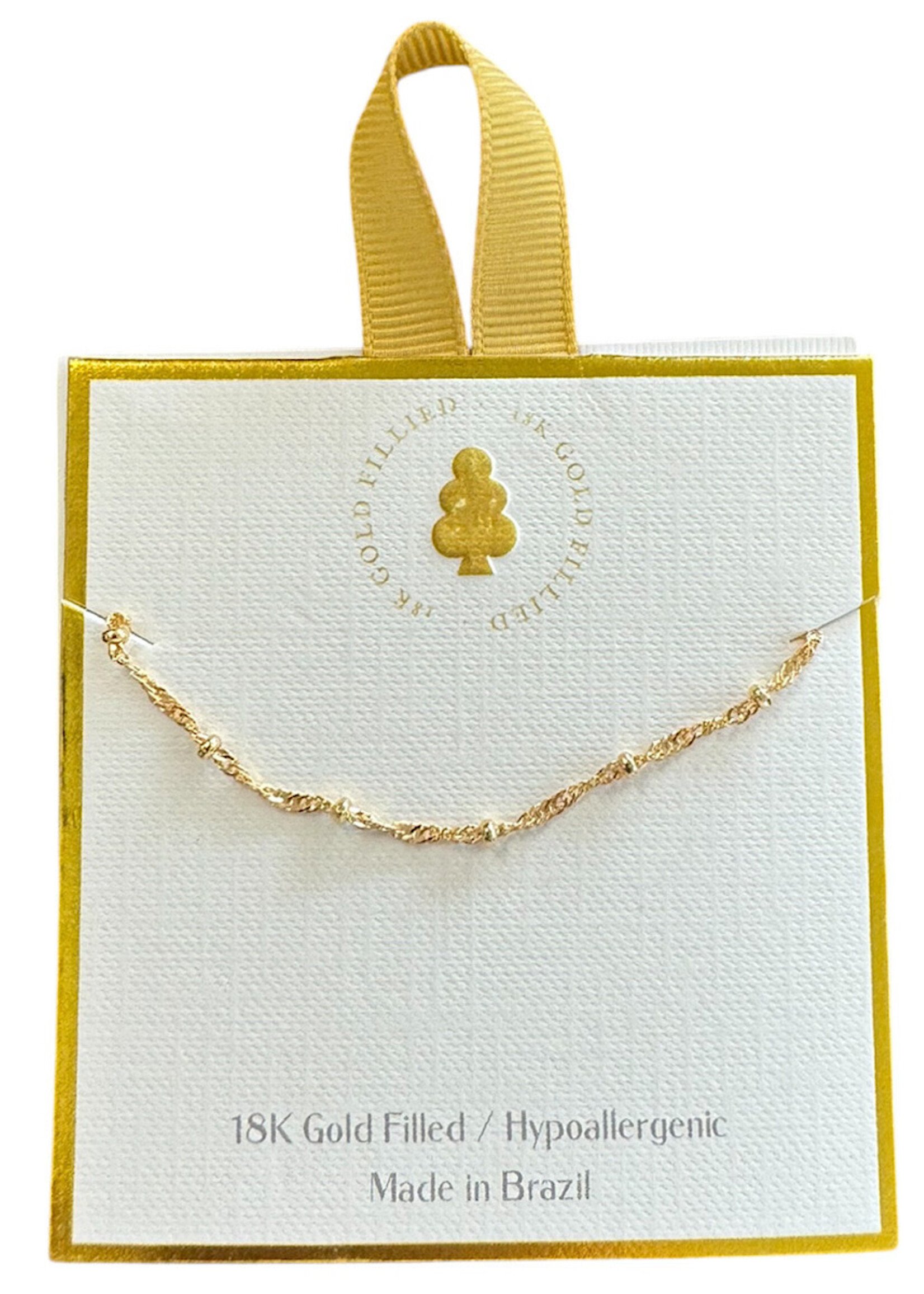 Gold RIbbon 18k Gold Filled Anklet