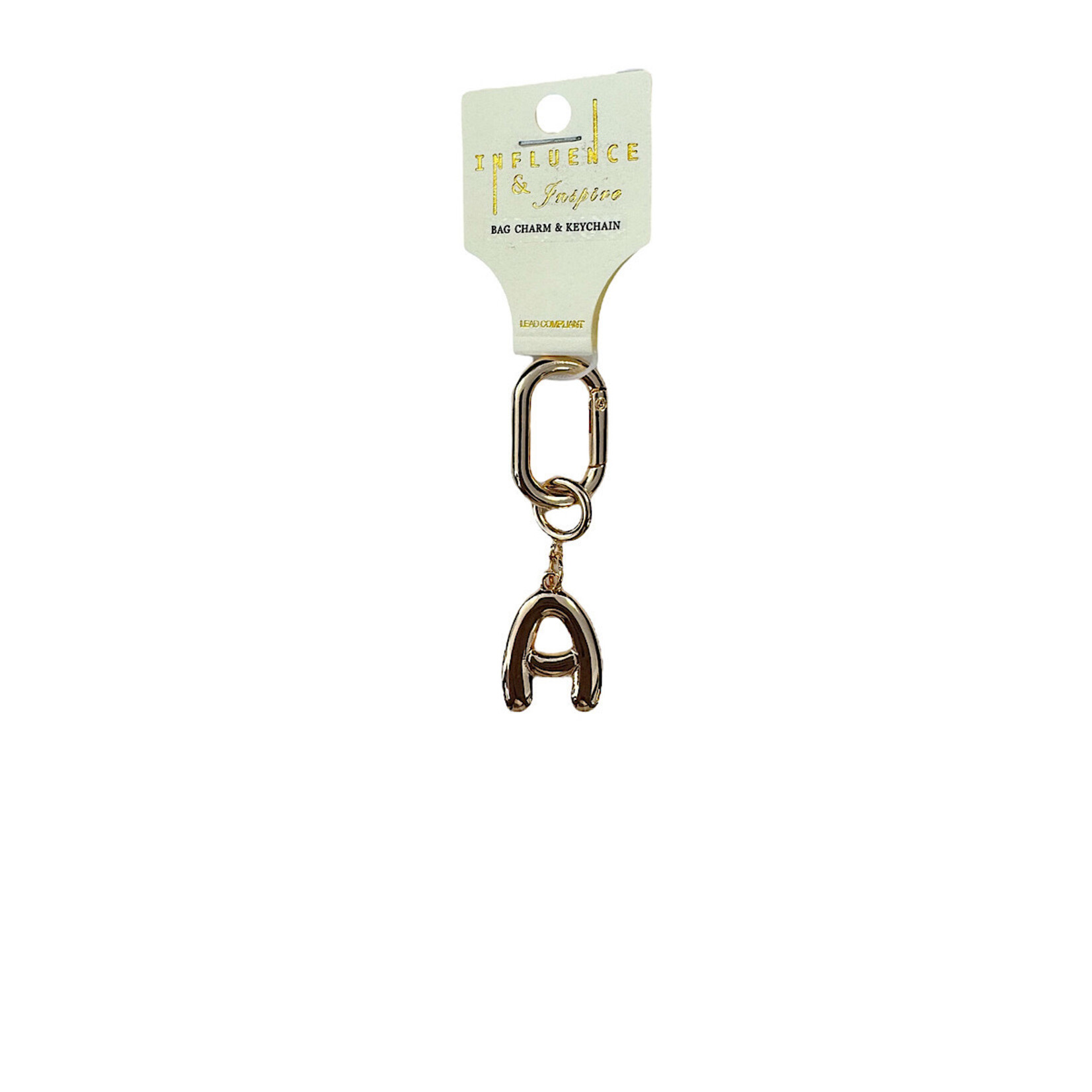 Initial Chain Charm Gold 3 inch