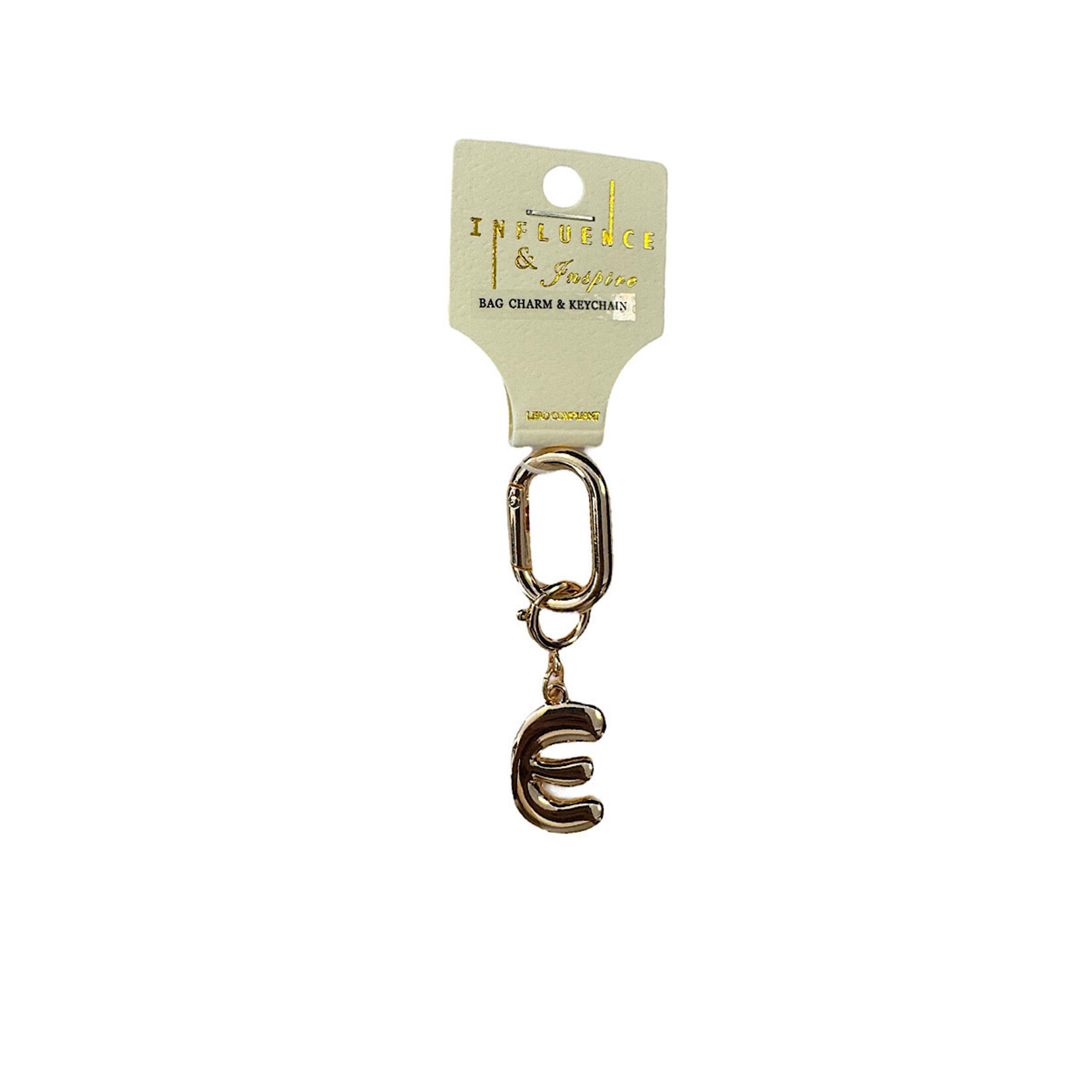 Initial Chain Charm Gold 3 inch