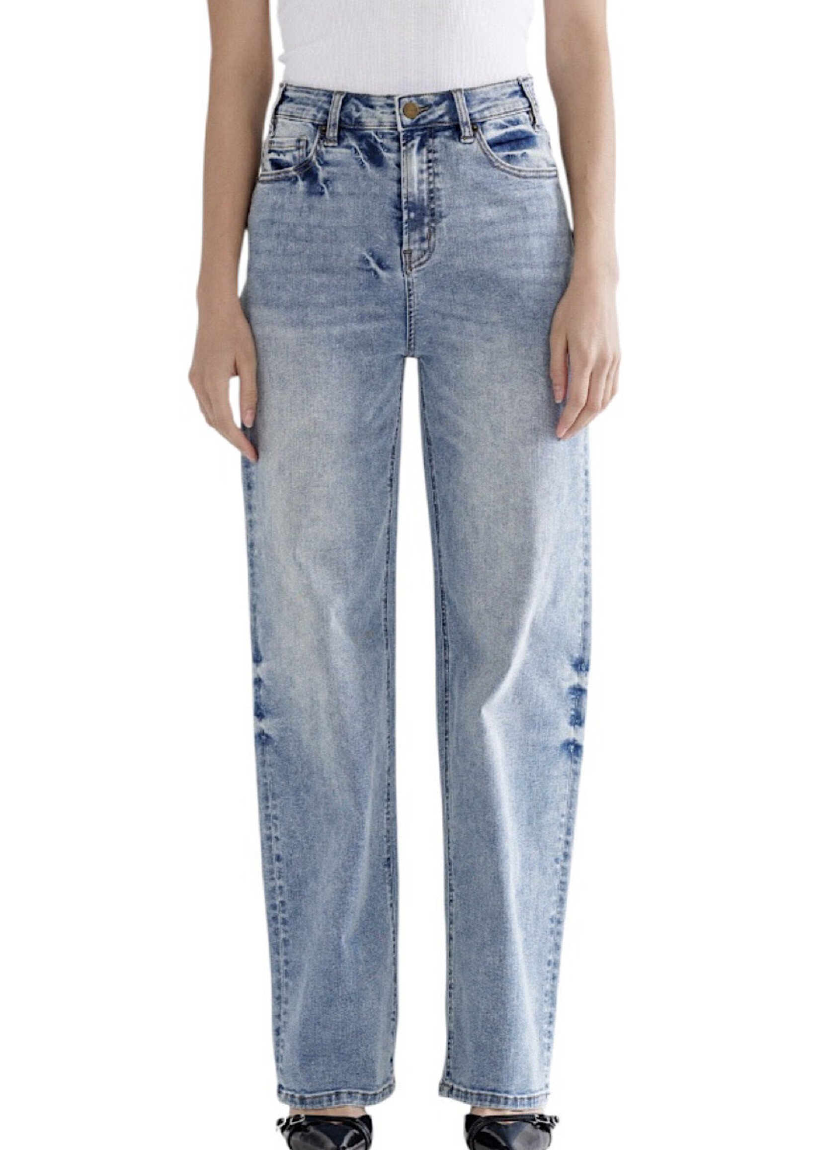 Mica Denim MICA MDP-T3212 Blue-Gray Super High Straight Leg w/ Loose Fit