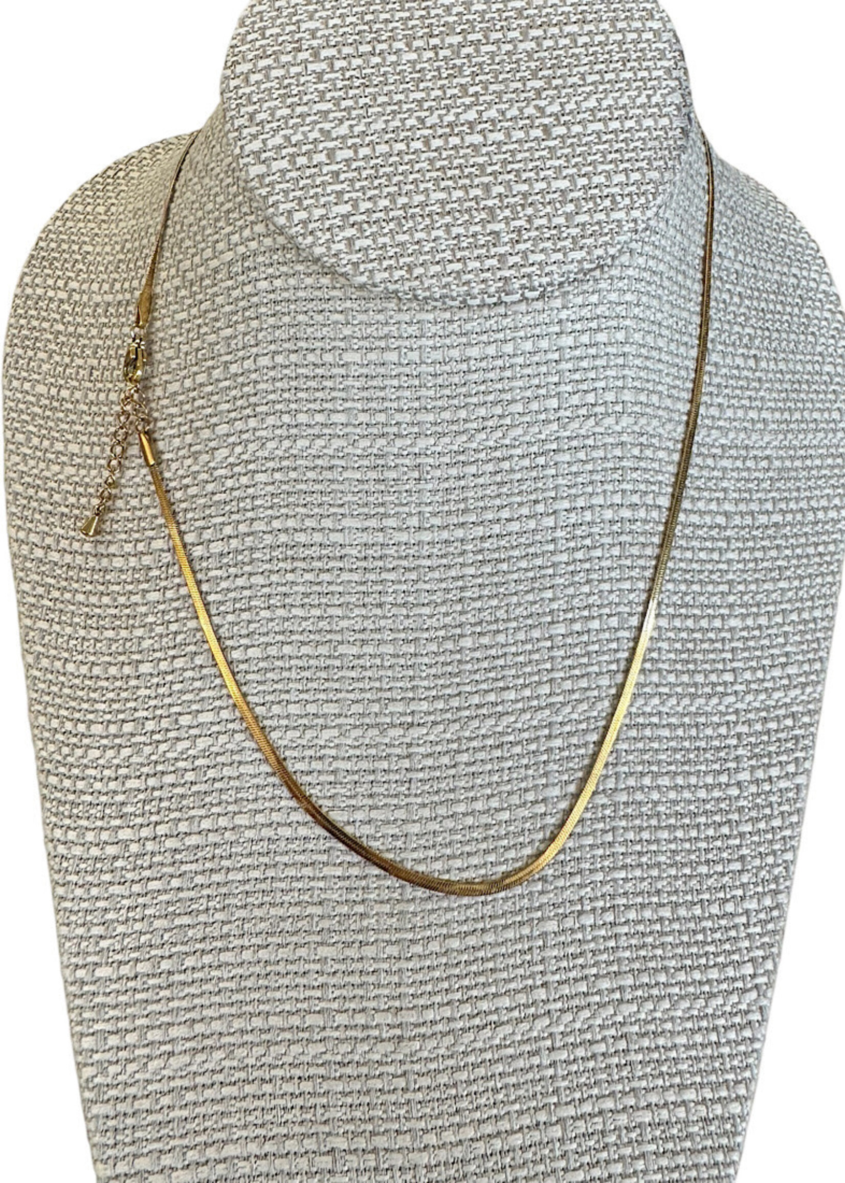 Secret Box Gold Herringbone Chain 316 Stainless Steel Thin