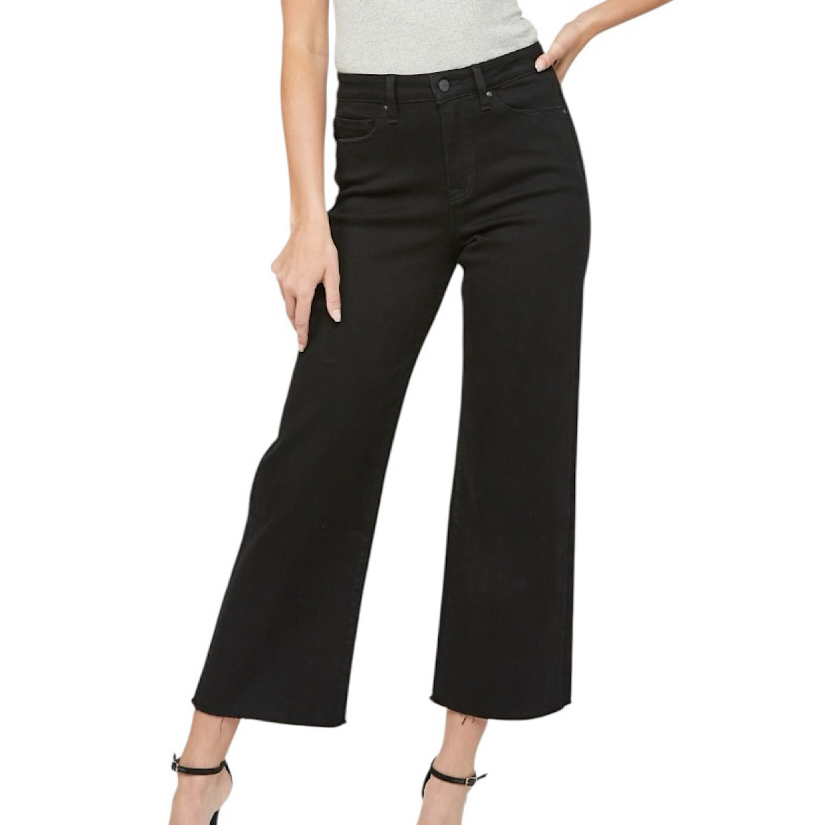 Mica Denim MICA MDP-W019BK Black Beauty Wide Leg Crop