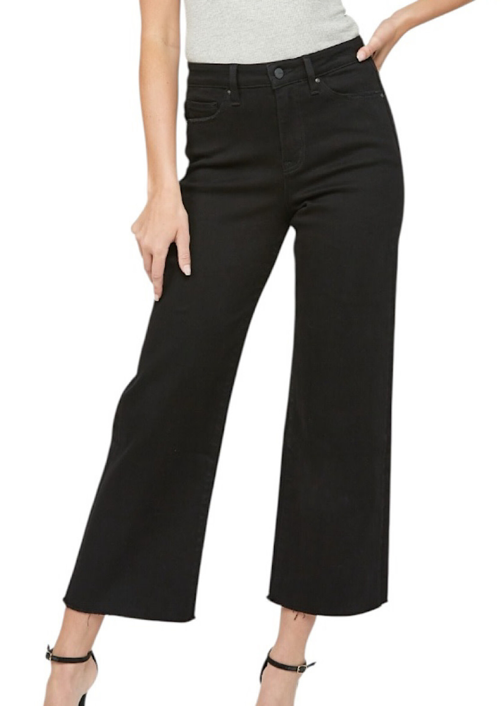 Mica Denim MICA MDP-W019BK Black Beauty Wide Leg Crop