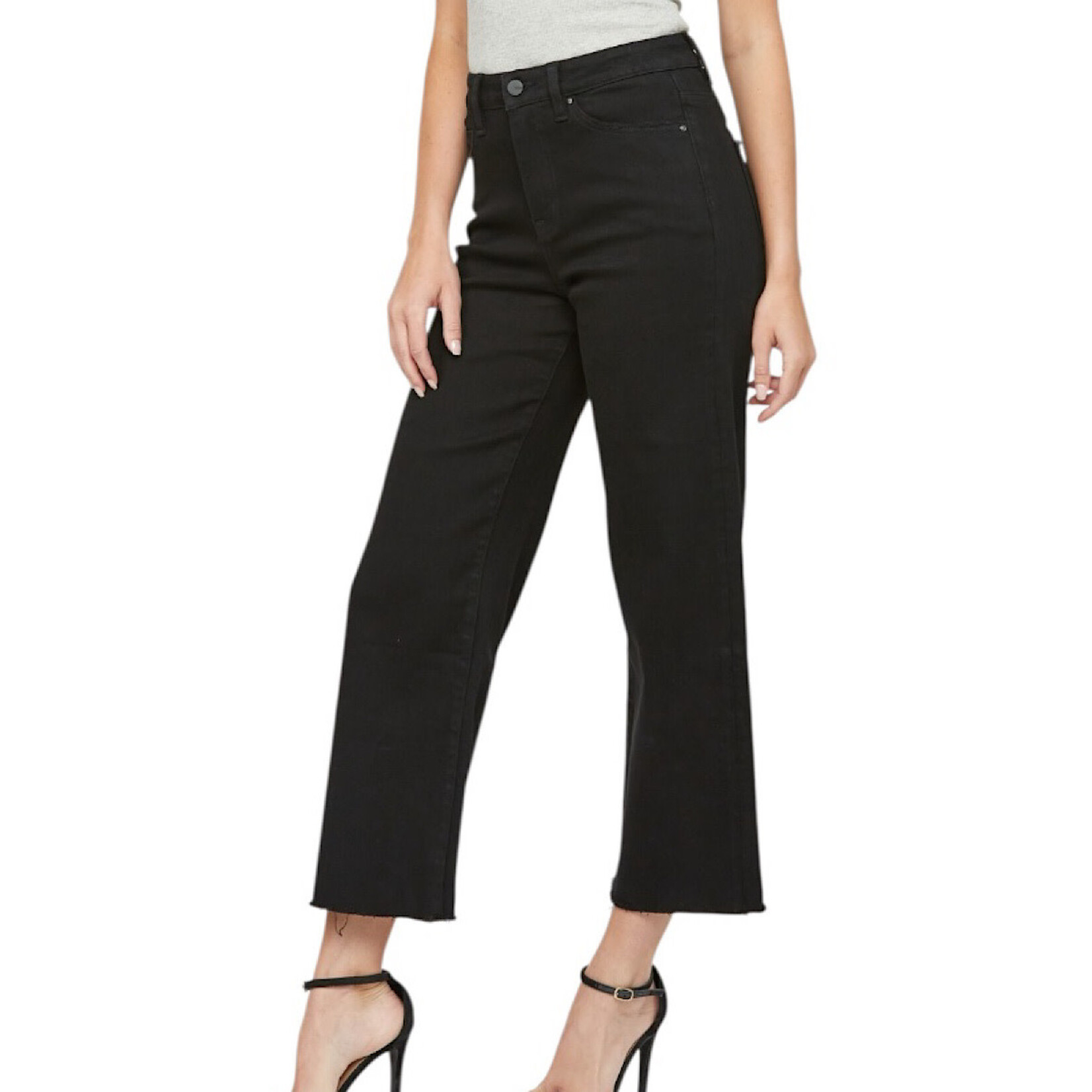 Mica Denim MICA MDP-W019BK Black Beauty Wide Leg Crop