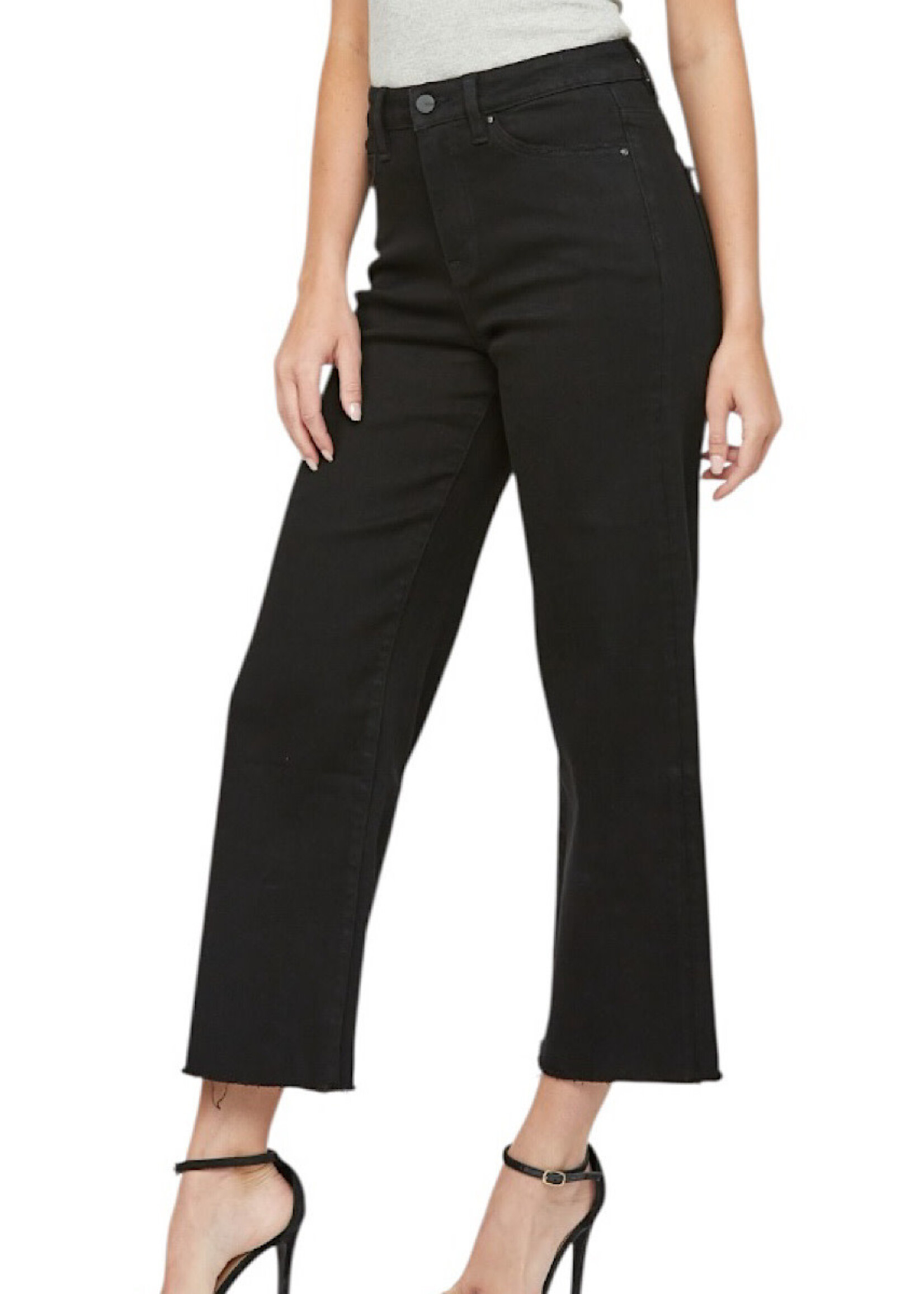 Mica Denim MICA MDP-W019BK Black Beauty Wide Leg Crop