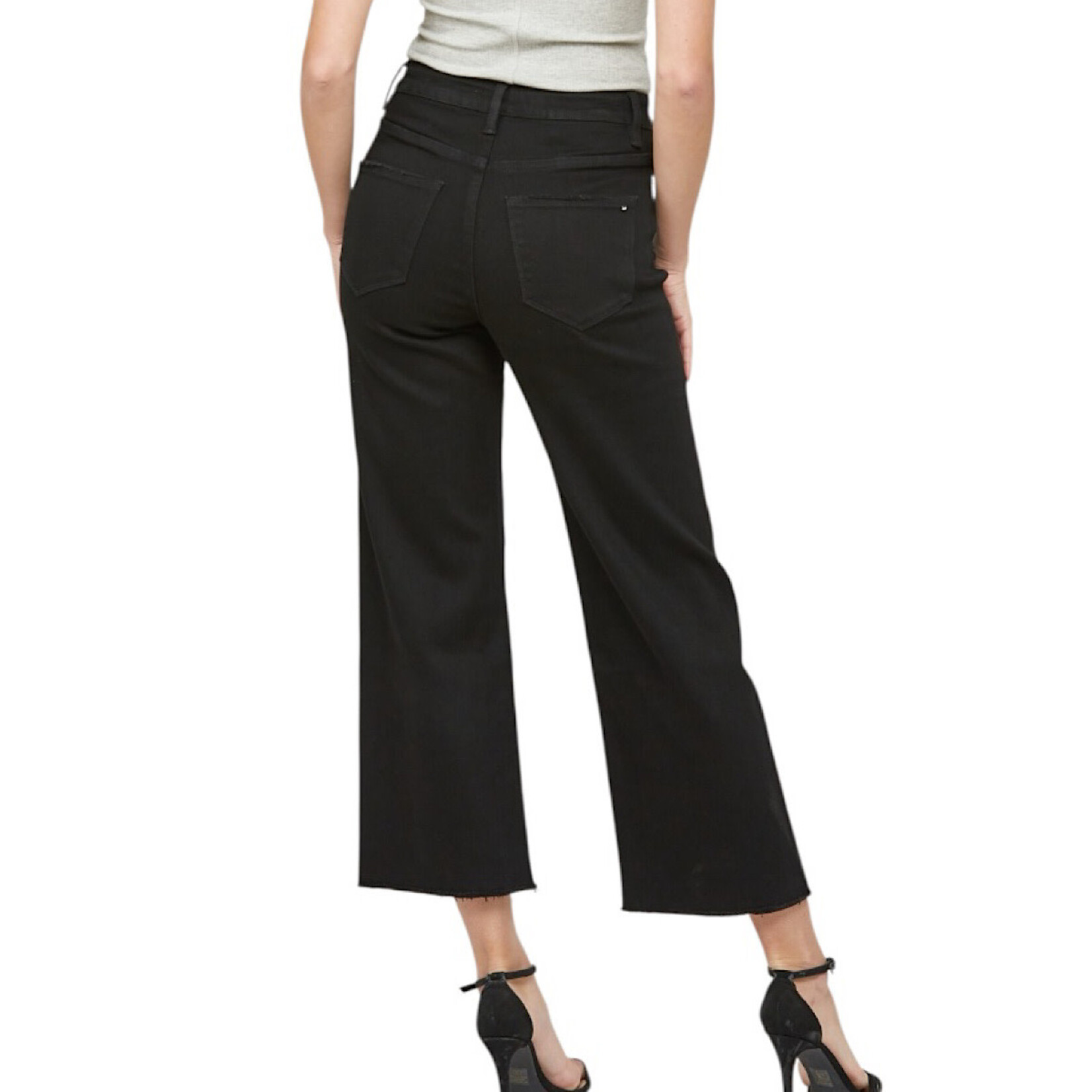 Mica Denim MICA MDP-W019BK Black Beauty Wide Leg Crop
