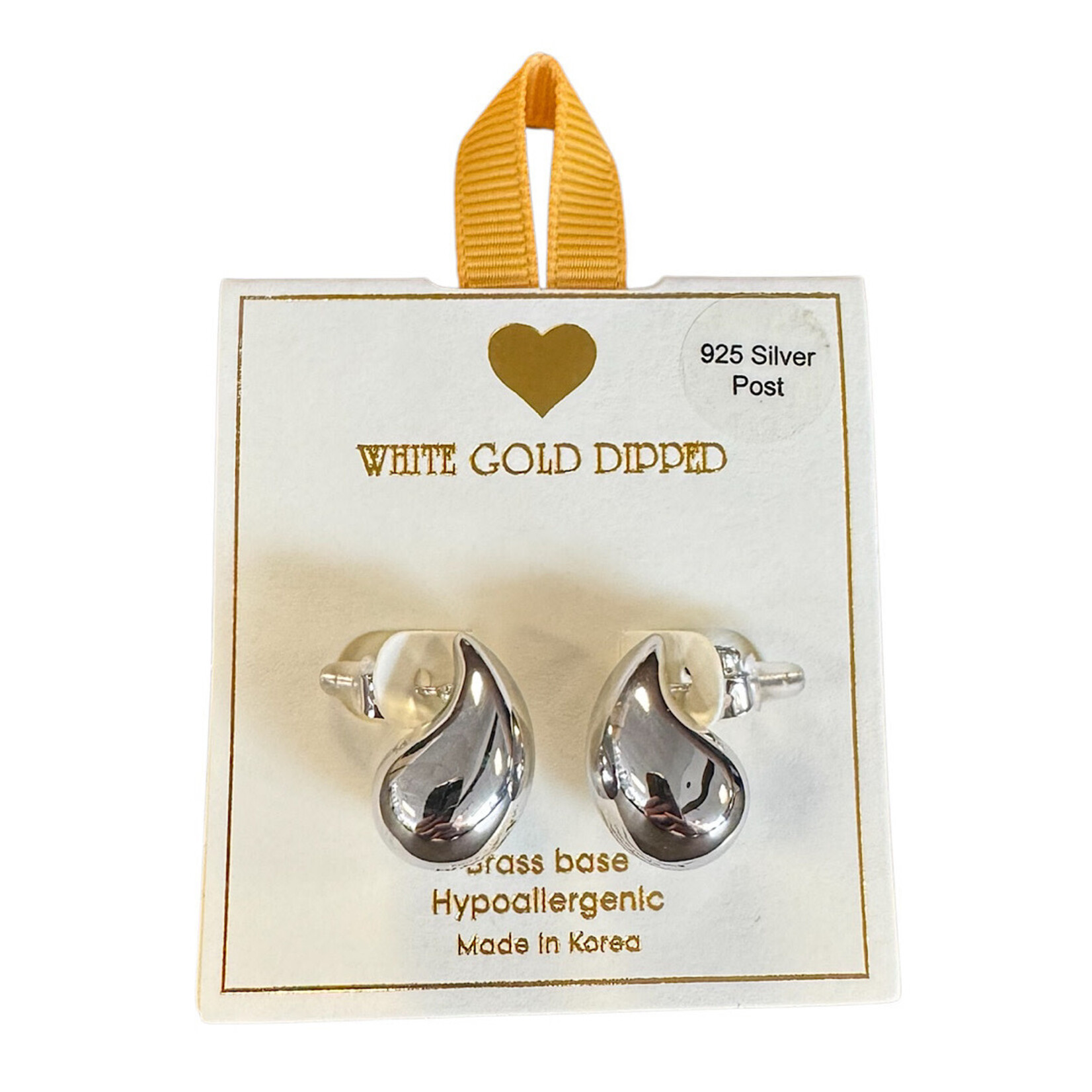 Yellow Ribbon Chunky Tear Drop Small