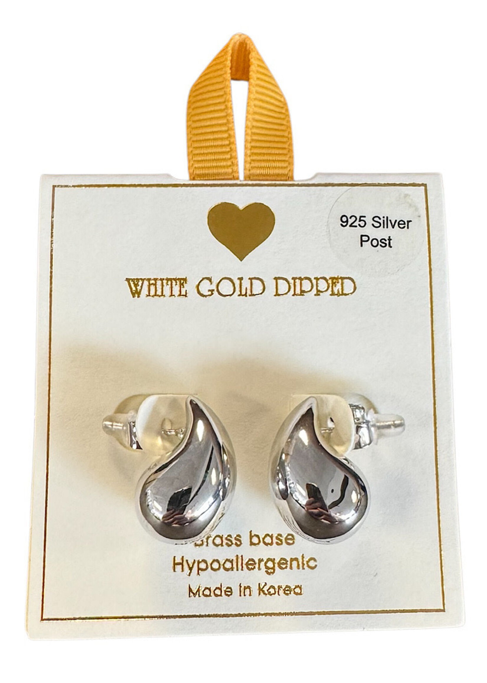Yellow Ribbon Chunky Tear Drop Small