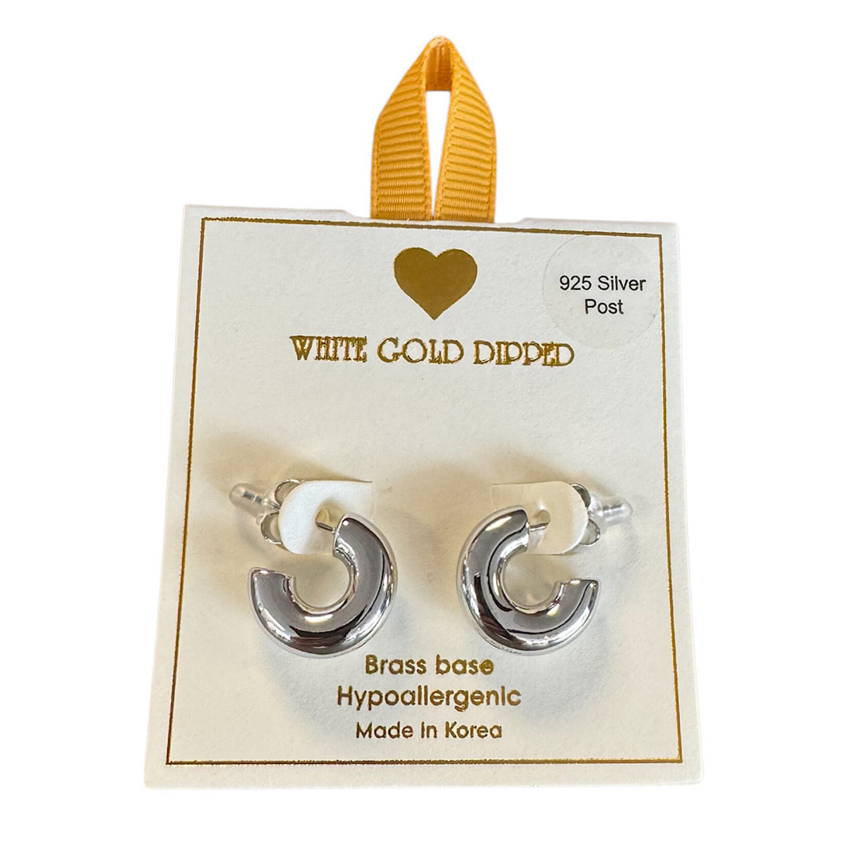 Yellow Ribbon Thick Hoop Small