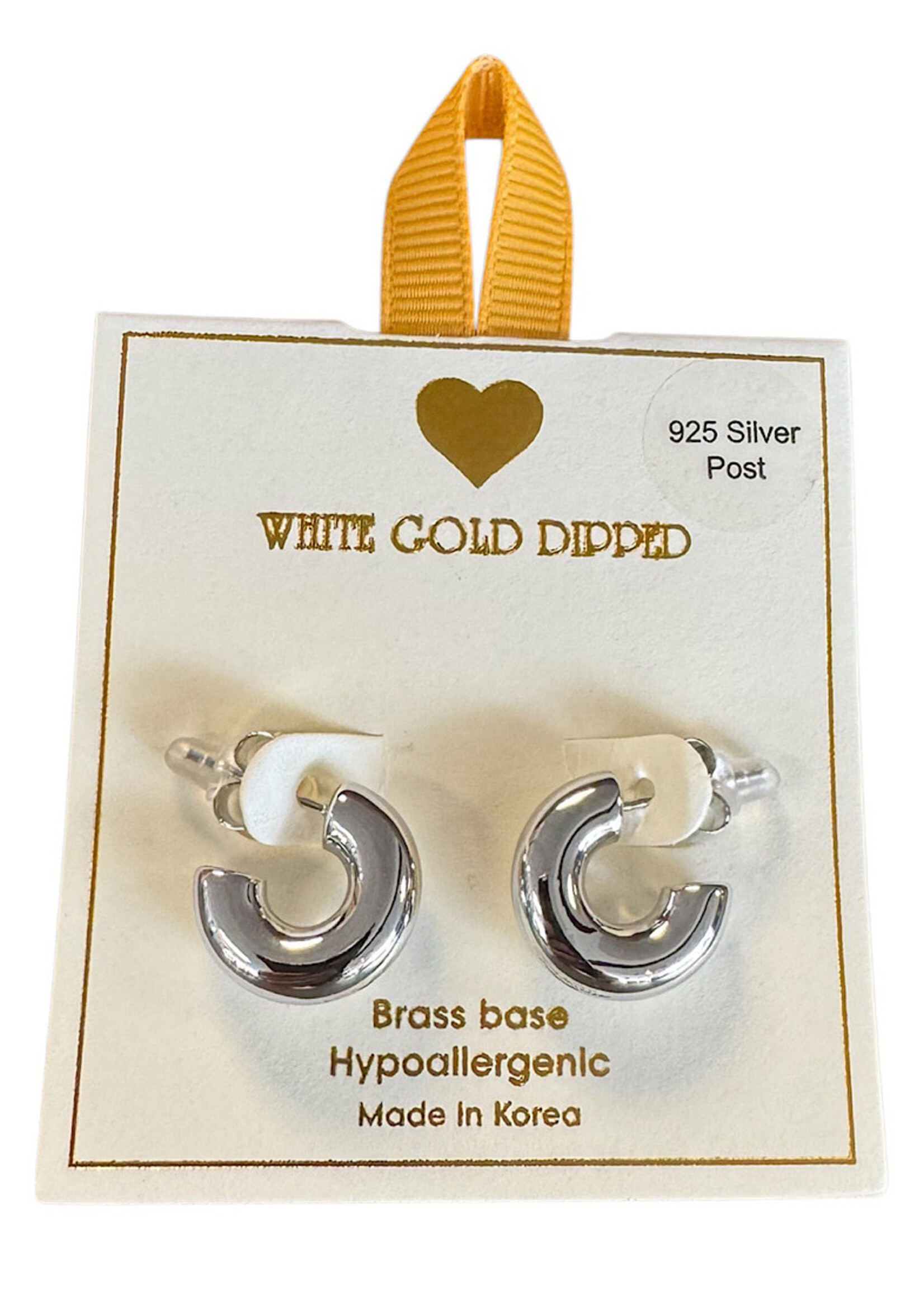 Yellow Ribbon Thick Hoop Small