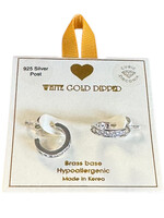 Yellow Ribbon CZ Rhinestone Hoop Small