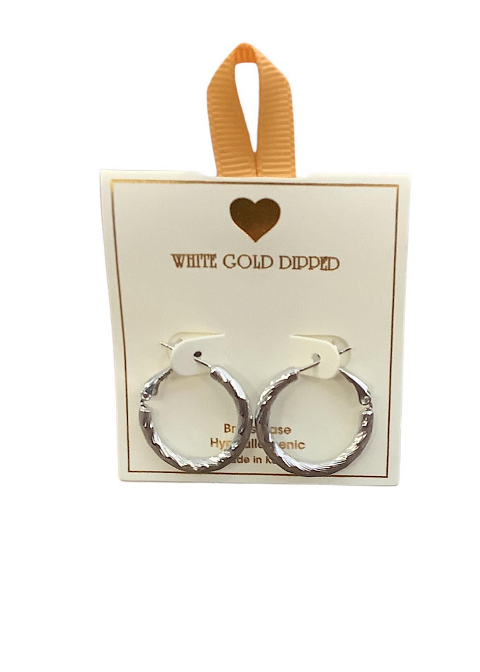 Yellow Ribbon Textured Hoop
