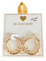 Yellow Ribbon Textured Hoop