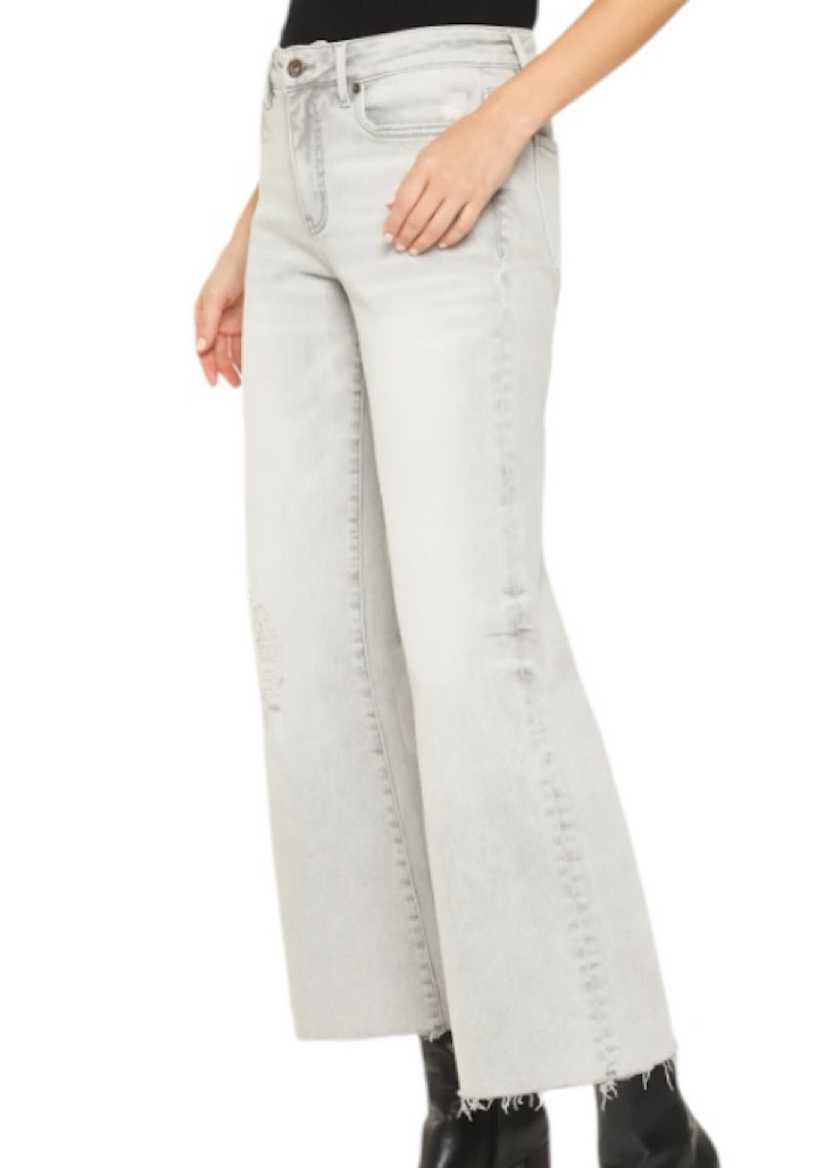 Mica Denim MICA MTT-W3280 Arsenic Mid Rise Wide Leg Tummy Tuck