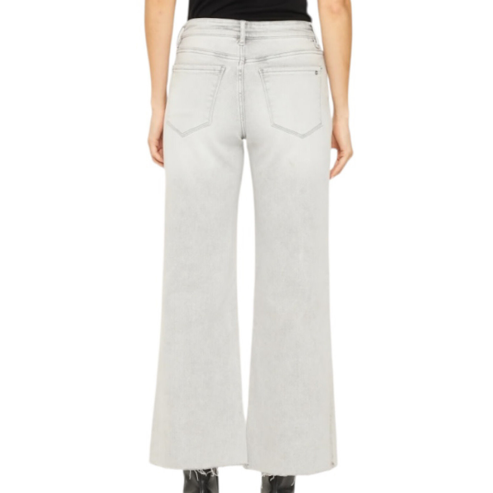 Mica Denim MICA MTT-W3280 Arsenic Mid Rise Wide Leg Tummy Tuck