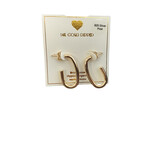 Yellow Ribbon Rectangle Hoops